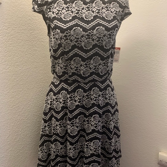 SOLD ON MERCARI • Joe Boxer Black gray Lace Dress - Picture 2 of 7